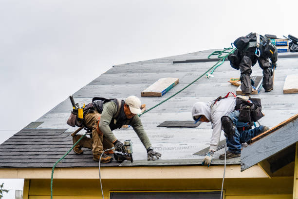 Professional Storm Damage Roof Repair technician working in Midland Park, NJ